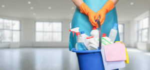 the concept of cleaning services for large premises.